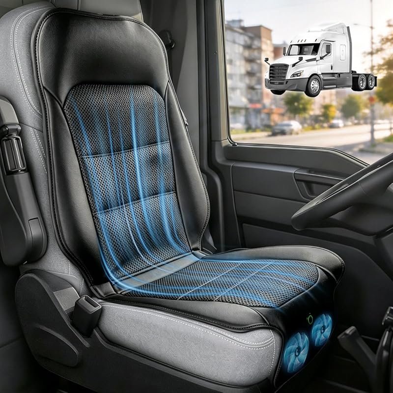 Cooling Car Seat Cover with 2 Turbo Fans