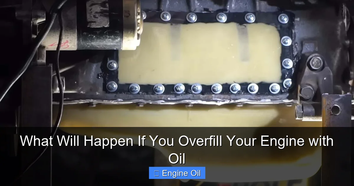What Will Happen If You Overfill Your Engine with Oil