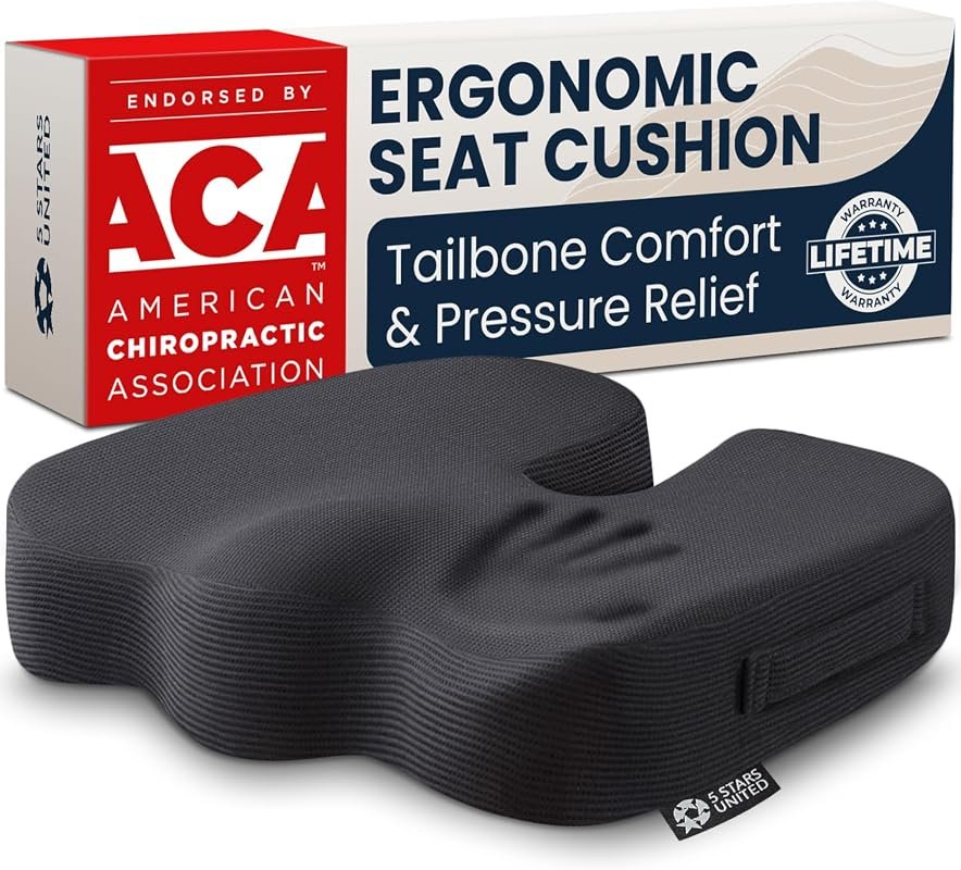 5 STARS UNITED Memory Foam Seat Cushion