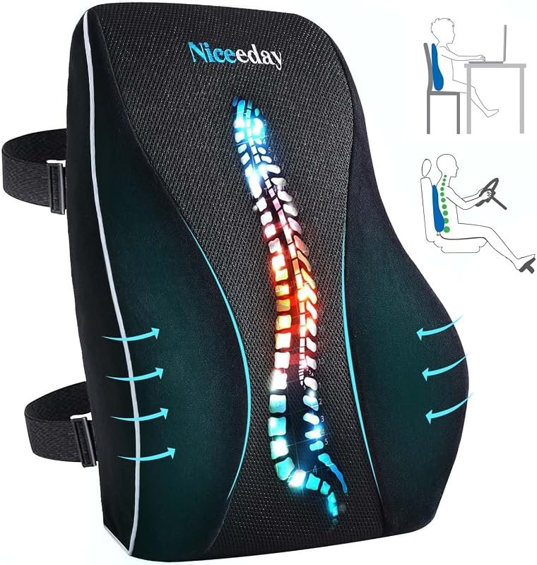 Niceeday Memory Foam Lumbar Support Pillow