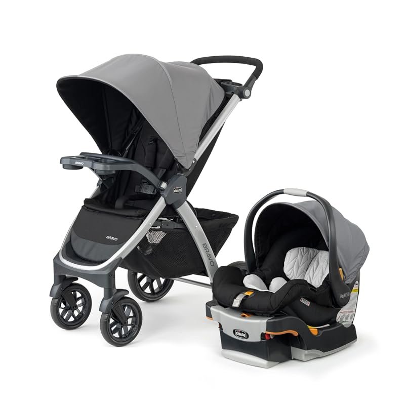 Chicco Bravo 3-in-1 Travel System with KeyFit 30 Car Seat, One-Hand Qu