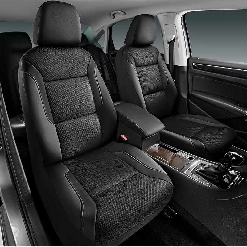 Skechers Memory Foam Air Cool Mesh Car Seat Covers, Universal Fit for 