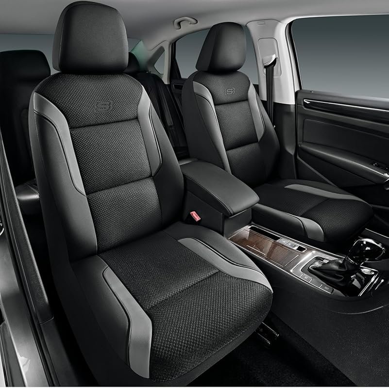 Skechers Memory Foam Air Cool Mesh Front Car Seat Covers for Automotiv