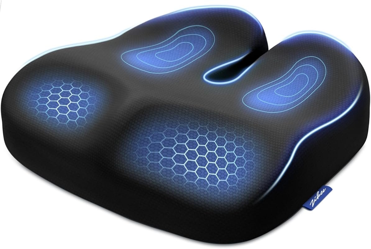 ZIKEE Ergonomic Memory Foam Seat Cushion
