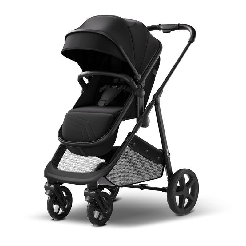 Mompush Wiz 2-in-1 Convertible Bassinet Stroller with Reversible Seat,
