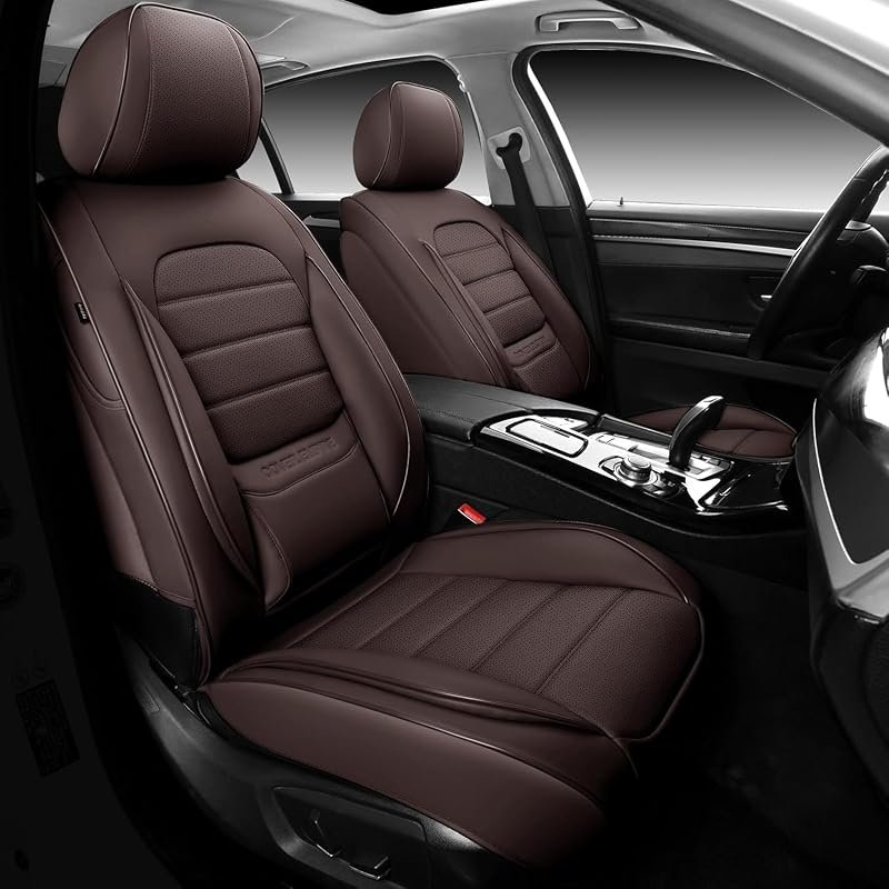 Universal Faux Leather Full Set Car Seat Covers, Waterproof Protective