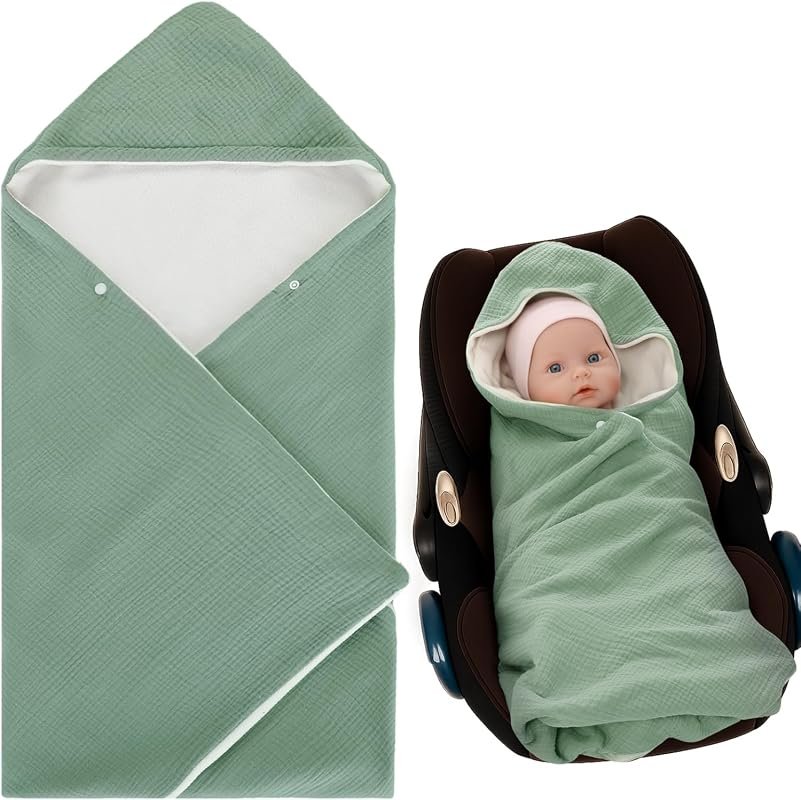 VioraWhite Muslin Sherpa Blanket
