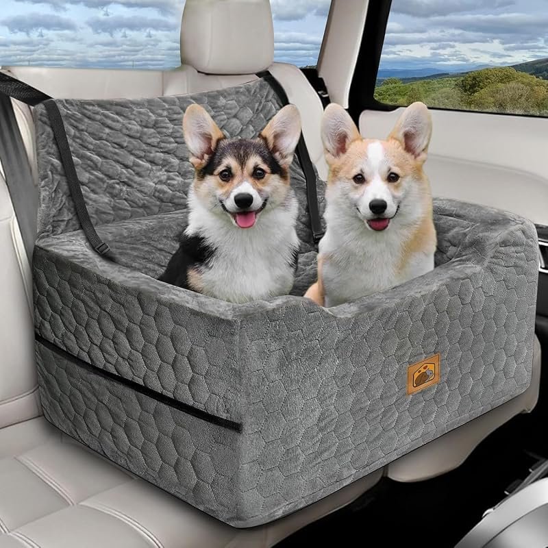 Versatile Dog Car Seat for Medium and Large Dogs up to 60 lbs with Thi