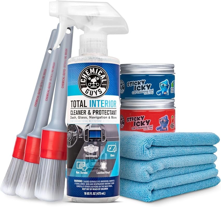 Chemical Guys 9-Piece Professional Interior Car Cleaning Kit Including