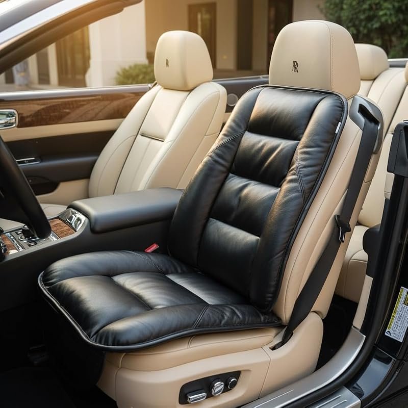 CORRIDOR Genuine Leather Car Seat Cushion