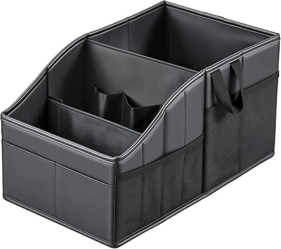 WHHMK Leather Car Storage Organizer