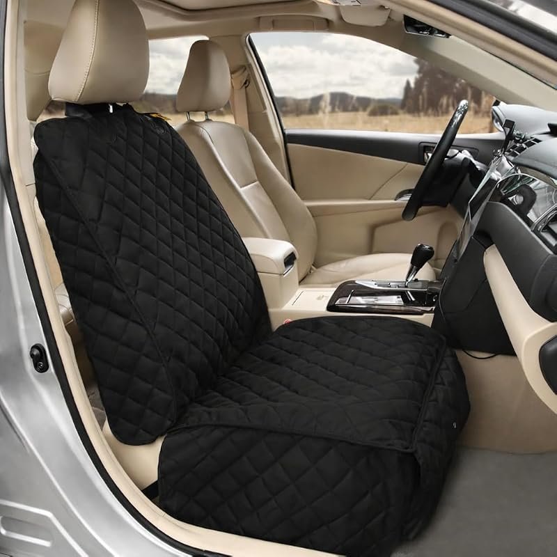 Bark Lover Scratch-Proof Front Dog Car Seat Cover, Universal Waterproo