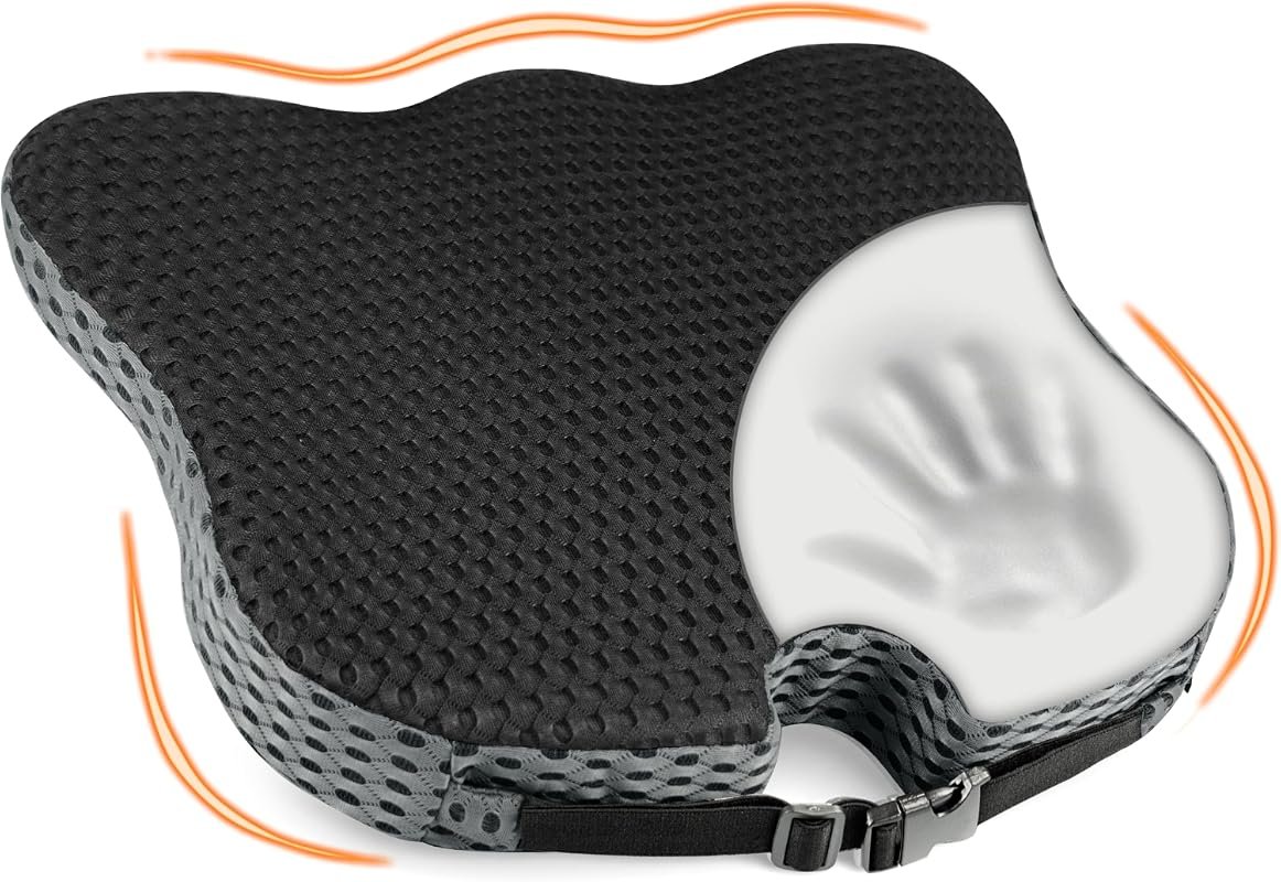Ergonomic Wedge Car Seat Cushion for Driving Comfort and Improved Post